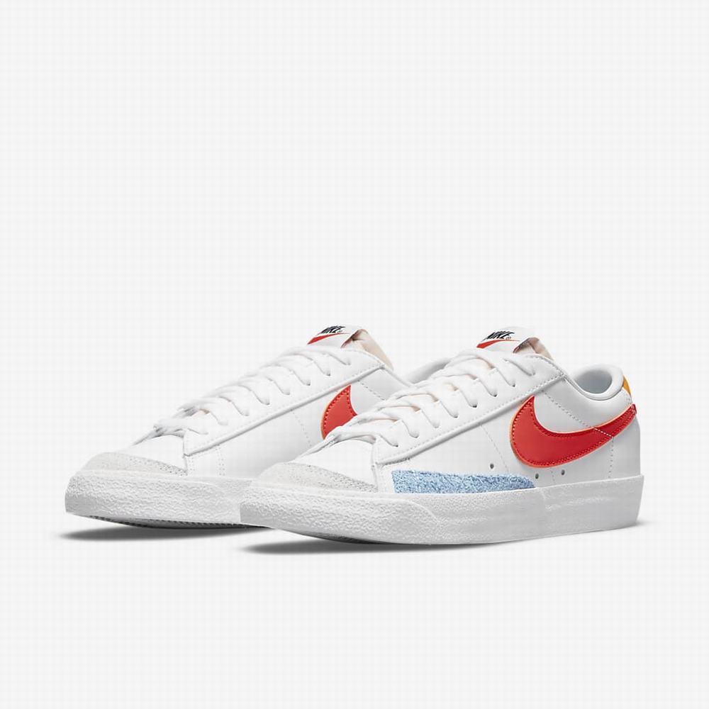 Tenisky Nike Blazer Low '77 Damske Biele Zlate Modre Oranžové | SK457609