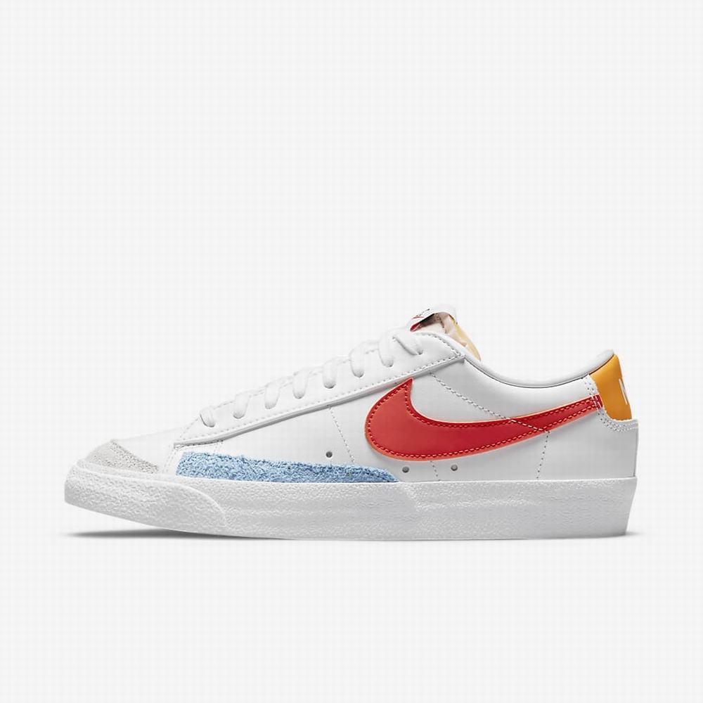 Tenisky Nike Blazer Low \'77 Damske Biele Zlate Modre Oranžové | SK457609