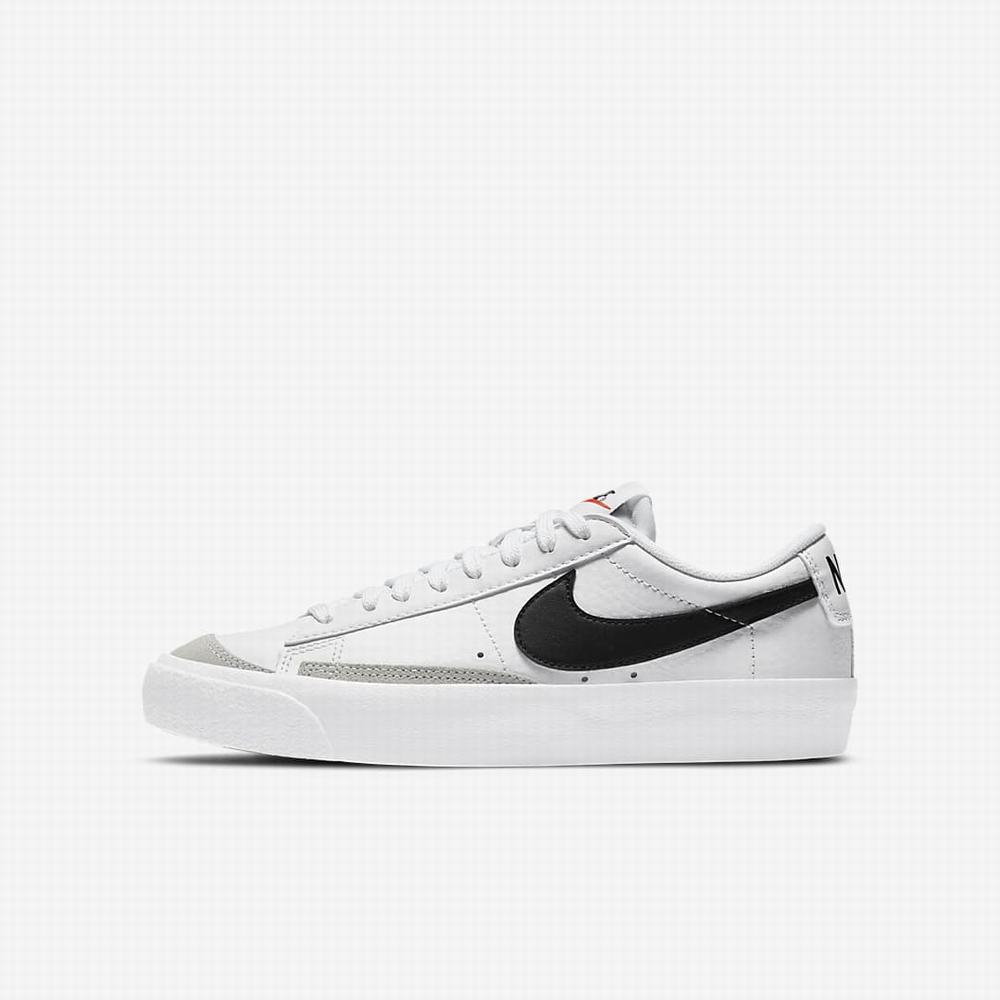 Tenisky Nike Blazer Low \'77 Detske Biele Oranžové Čierne | SK950278