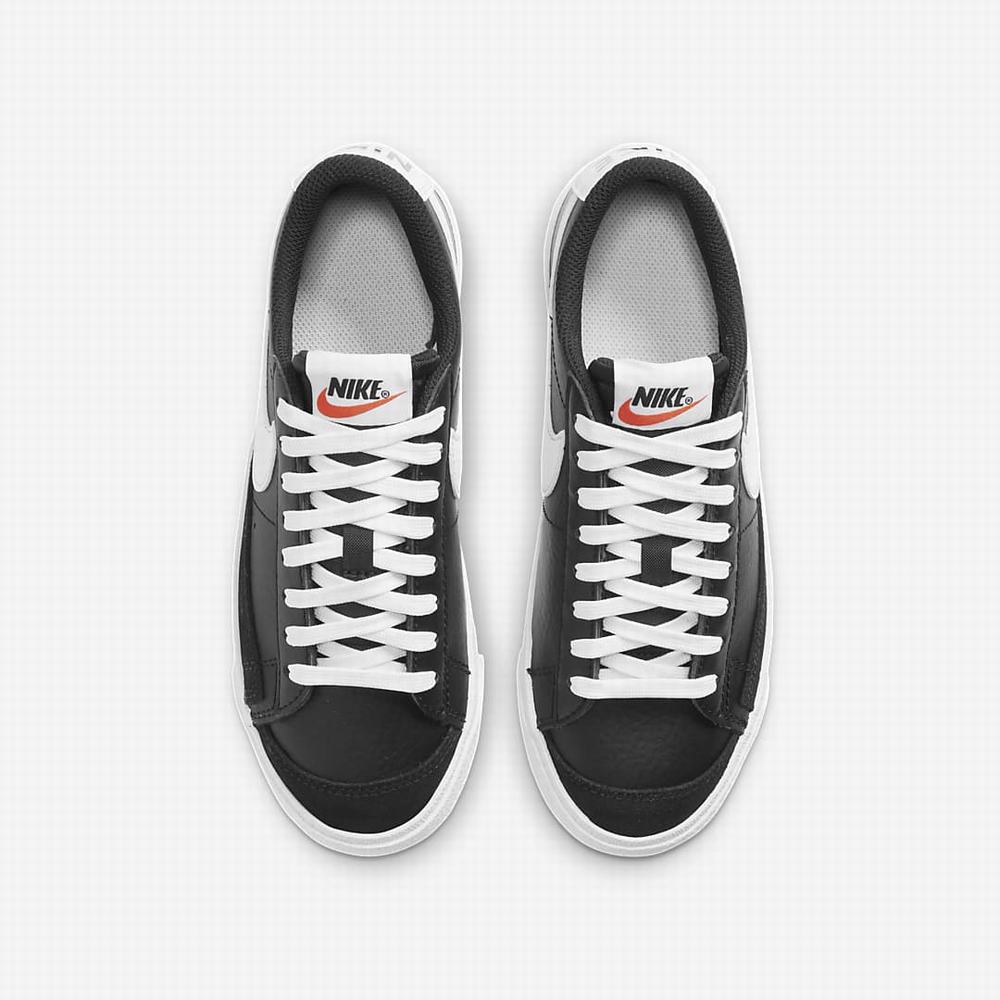 Tenisky Nike Blazer Low '77 Detske Čierne Biele | SK246087