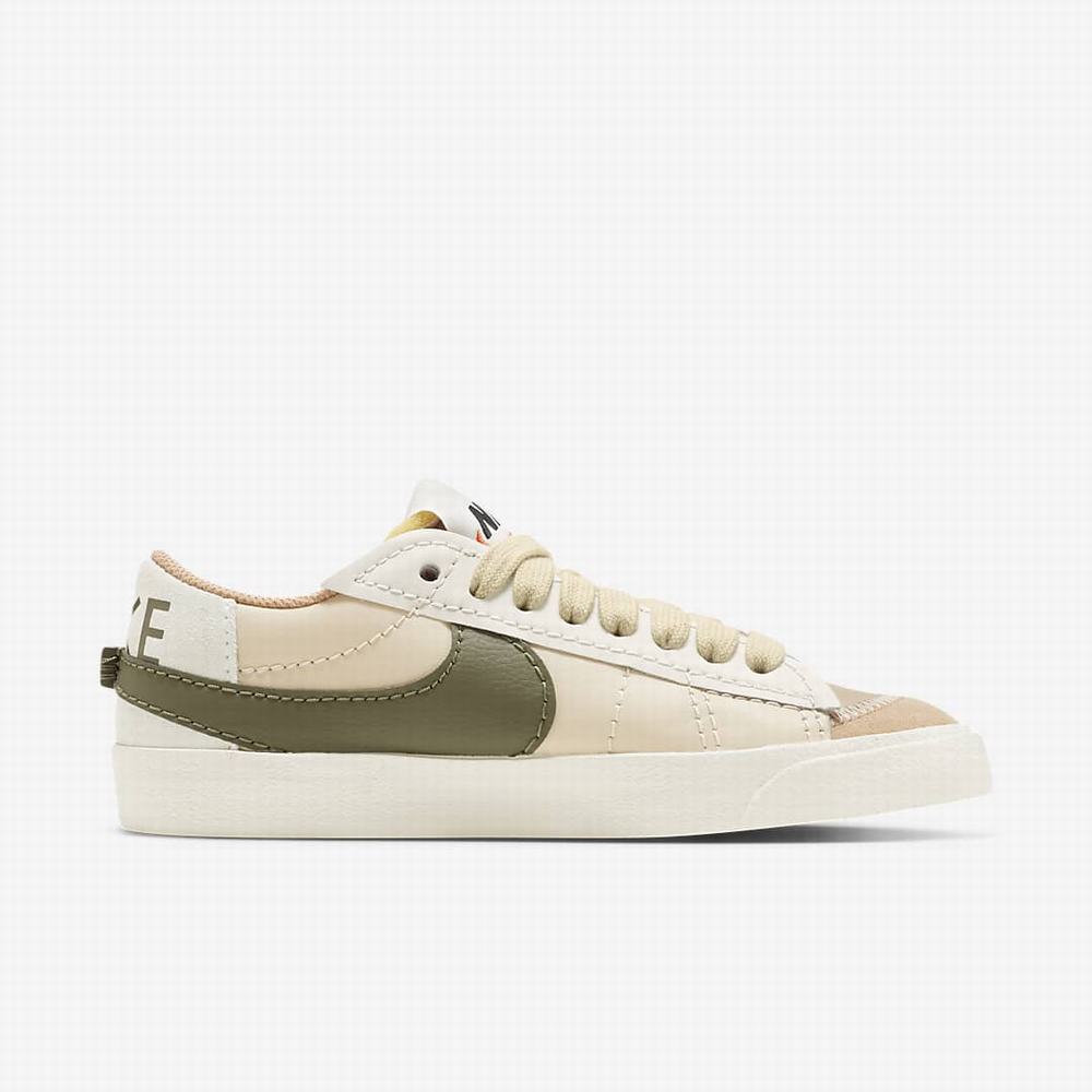 Tenisky Nike Blazer Low '77 Jumbo Damske Hnede Svetlo Strieborne Olivovo Zelená | SK053617