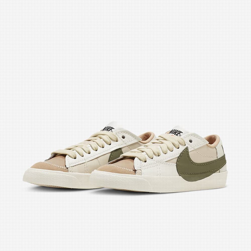 Tenisky Nike Blazer Low '77 Jumbo Damske Hnede Svetlo Strieborne Olivovo Zelená | SK053617