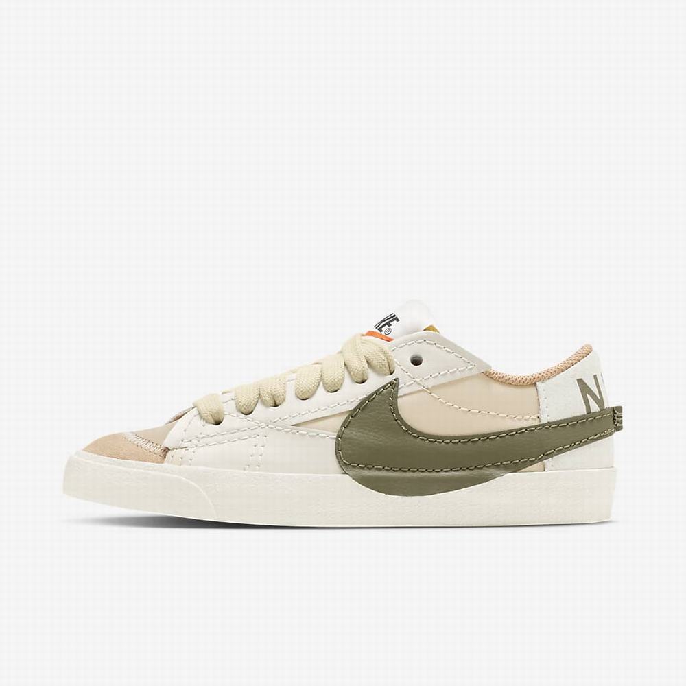 Tenisky Nike Blazer Low \'77 Jumbo Damske Hnede Svetlo Strieborne Olivovo Zelená | SK053617