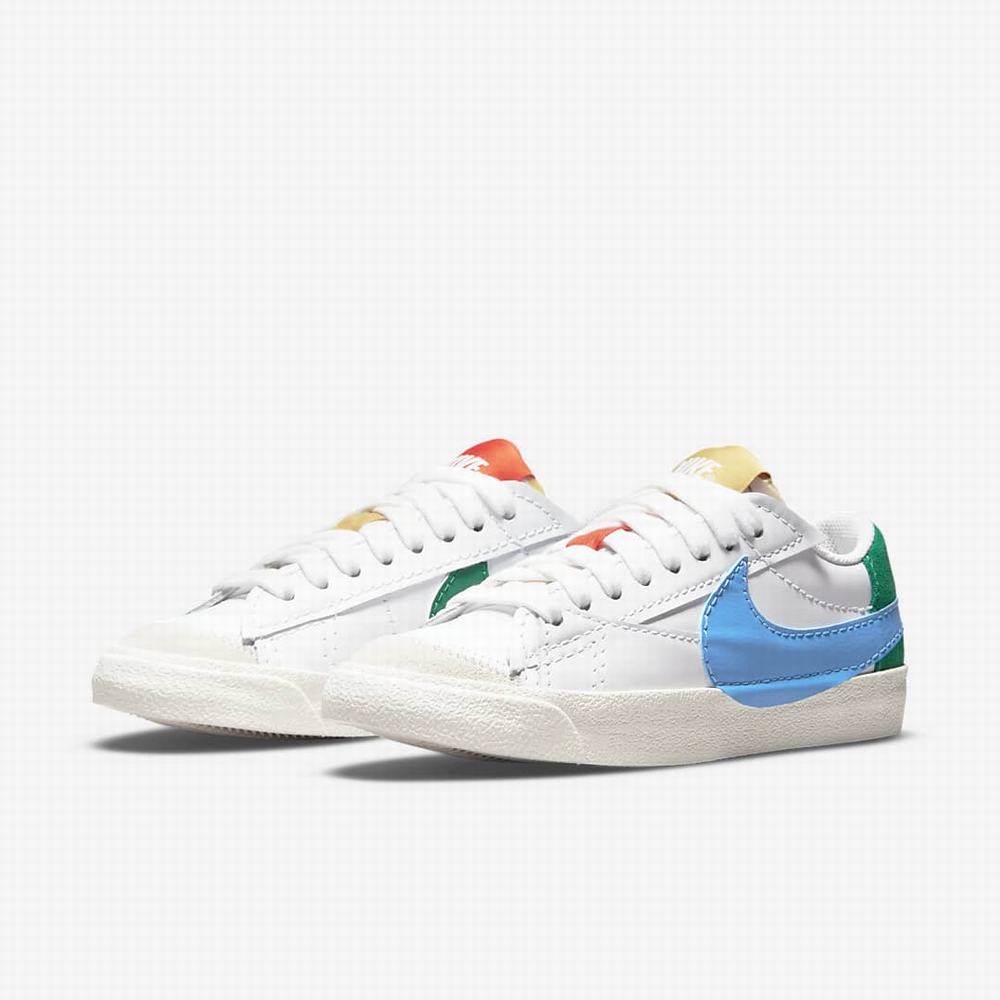 Tenisky Nike Blazer Low '77 Jumbo Damske Biele Modre Zlate | SK163907