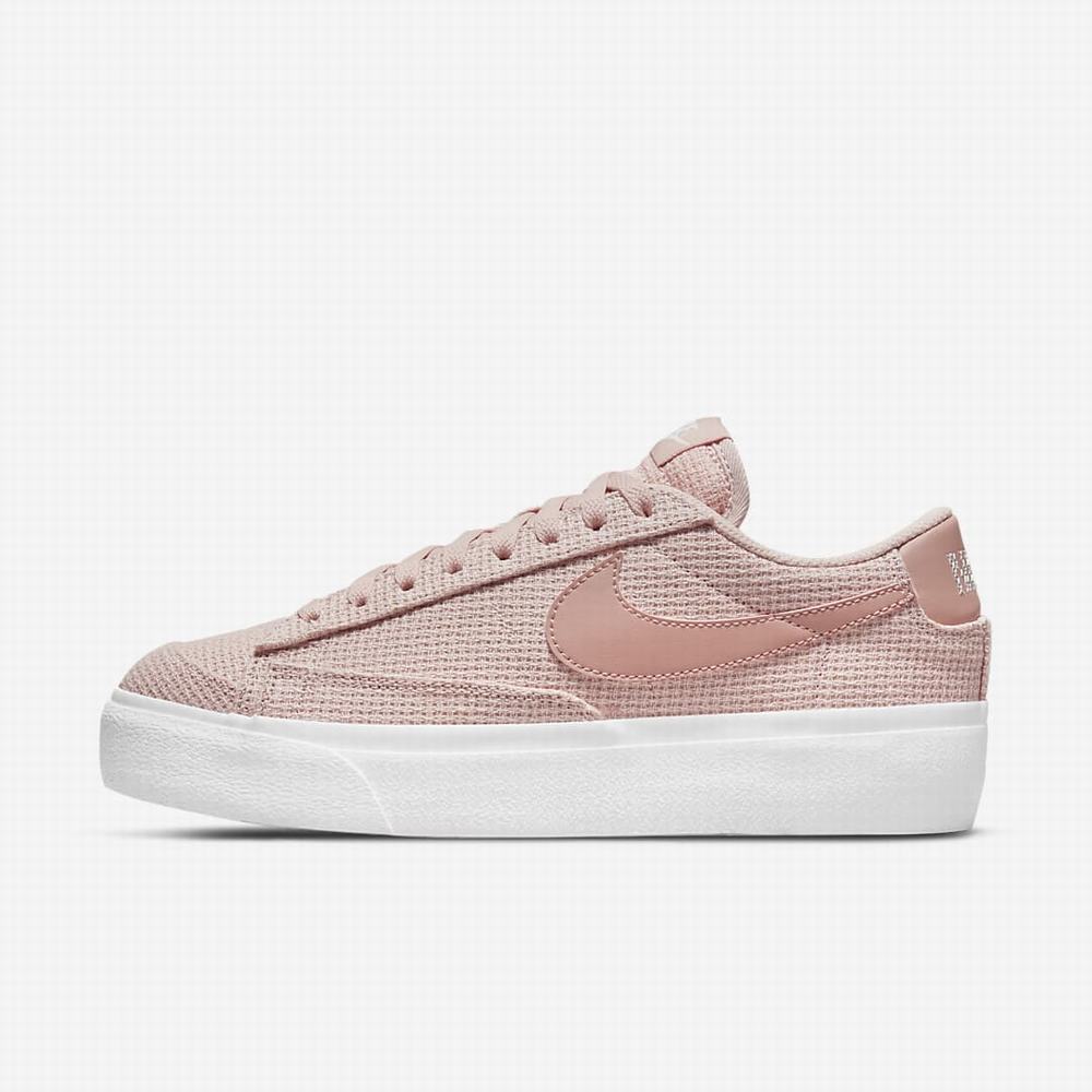 Tenisky Nike Blazer Low Platforme Damske Ruzove Biele Ruzove Ruzove | SK528943