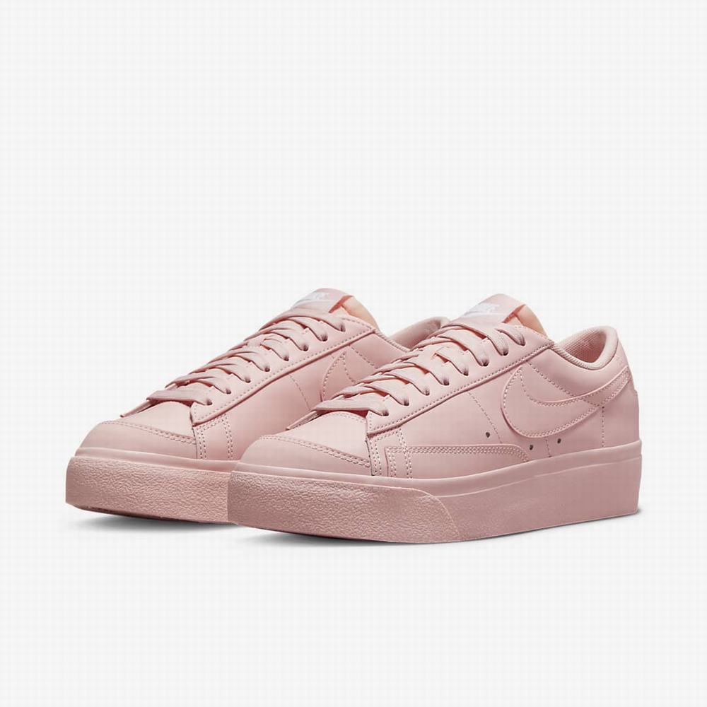 Tenisky Nike Blazer Low Platforme Damske Ruzove Čierne Oranžové | SK567289