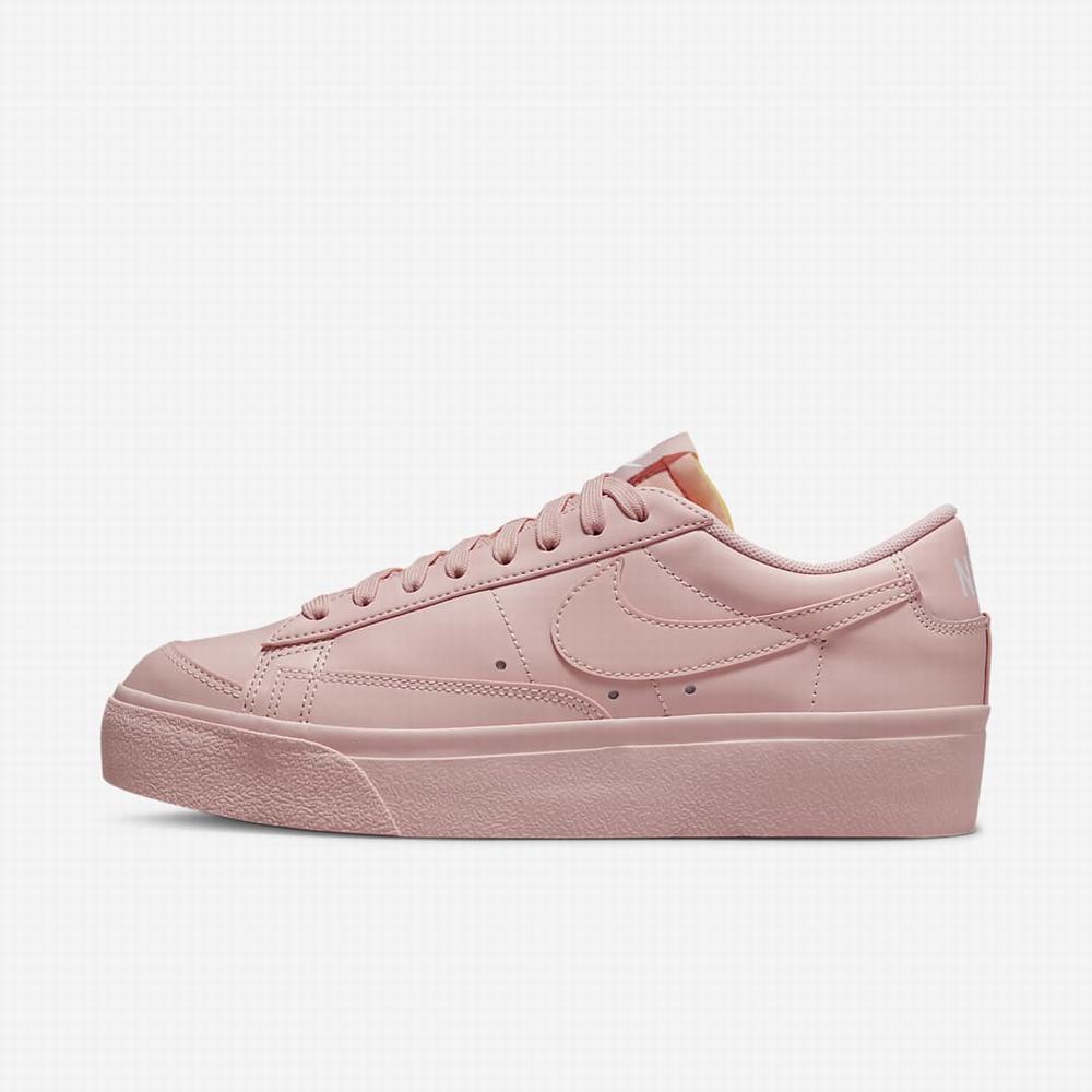 Tenisky Nike Blazer Low Platforme Damske Ruzove Čierne Oranžové | SK567289