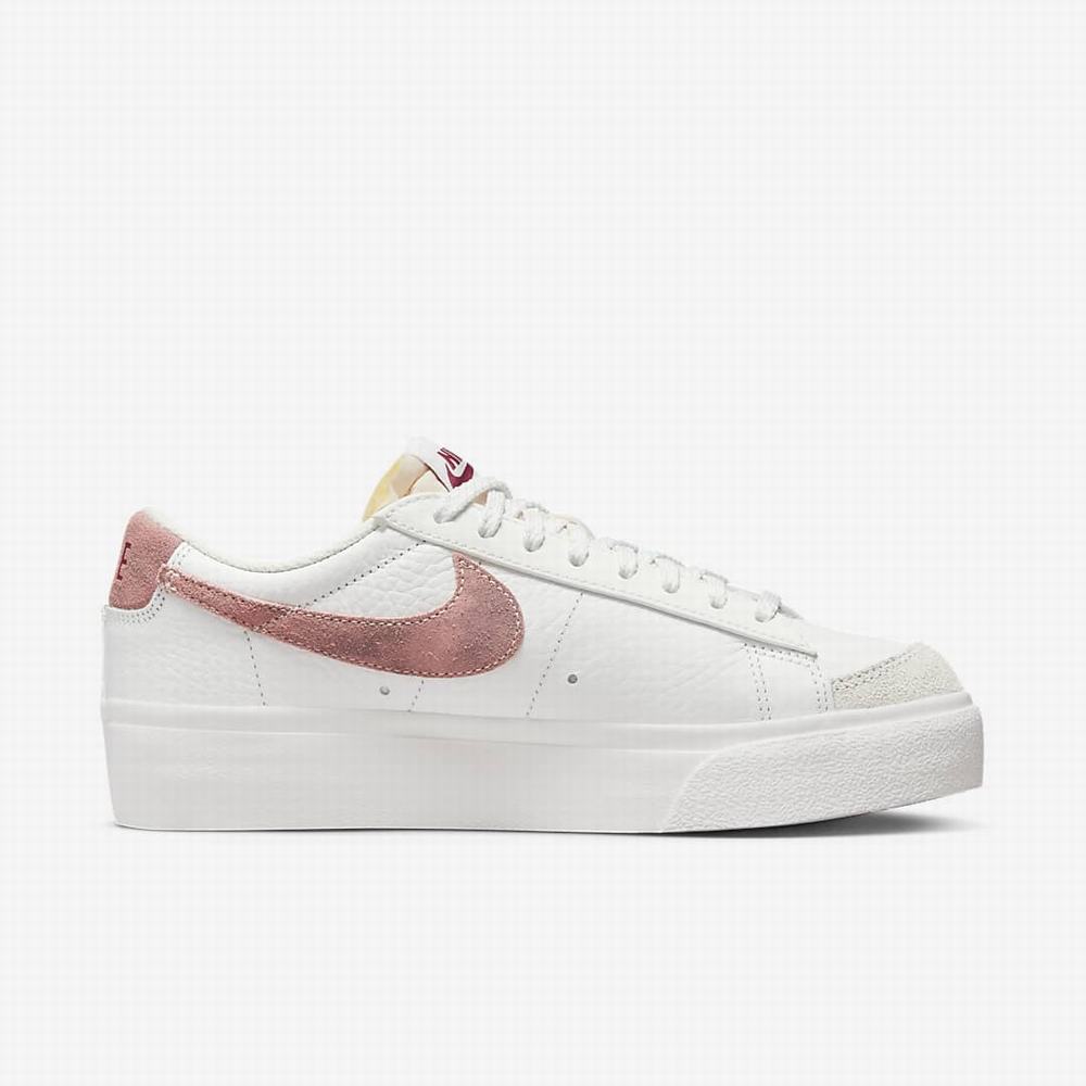 Tenisky Nike Blazer Low Platforme Damske Biele Oranžové | SK621357