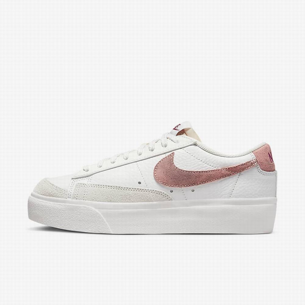 Tenisky Nike Blazer Low Platforme Damske Biele Oranžové | SK621357