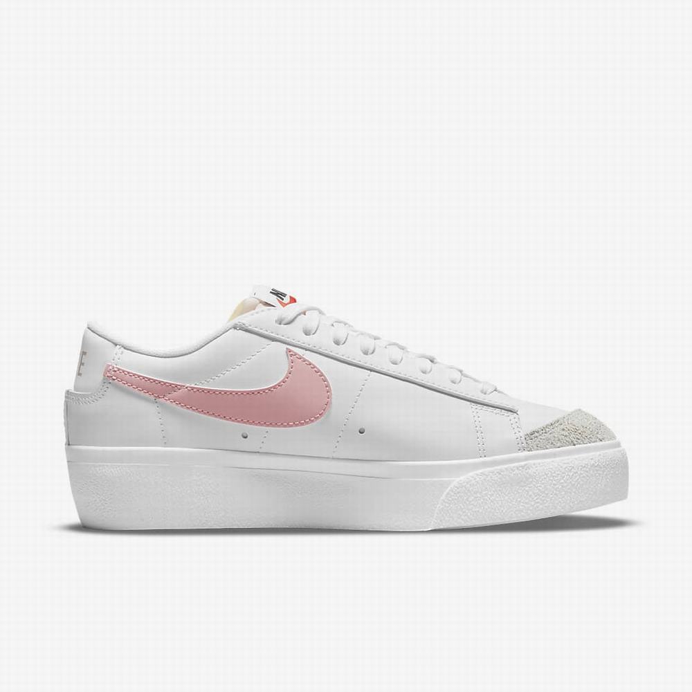 Tenisky Nike Blazer Low Platforme Damske Biele Čierne Ruzove | SK680134