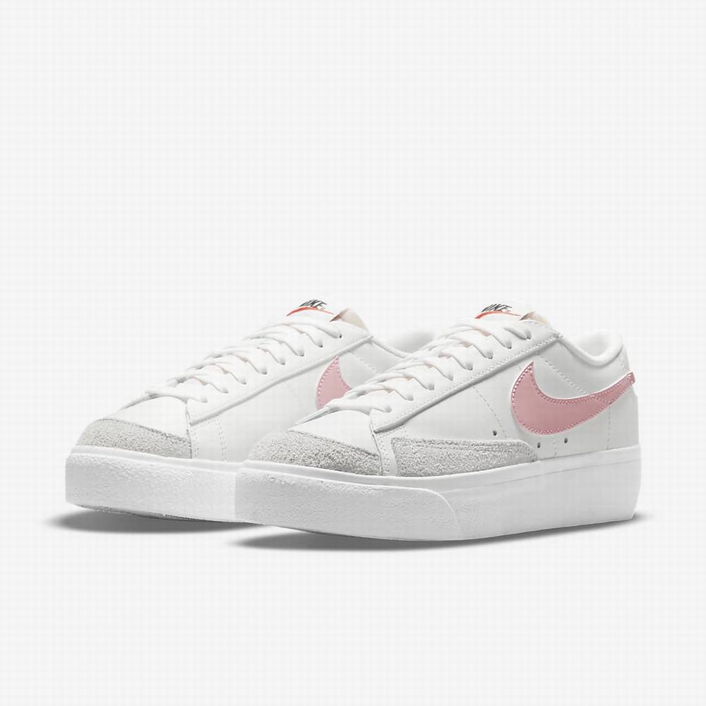 Tenisky Nike Blazer Low Platforme Damske Biele Čierne Ruzove | SK680134