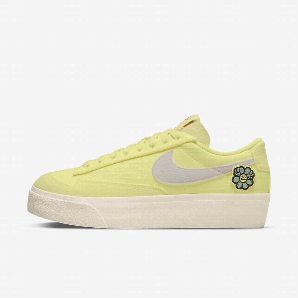 Tenisky Nike Blazer Low Platforme Next Nature Damske Biele Čierne Biele | SK035497