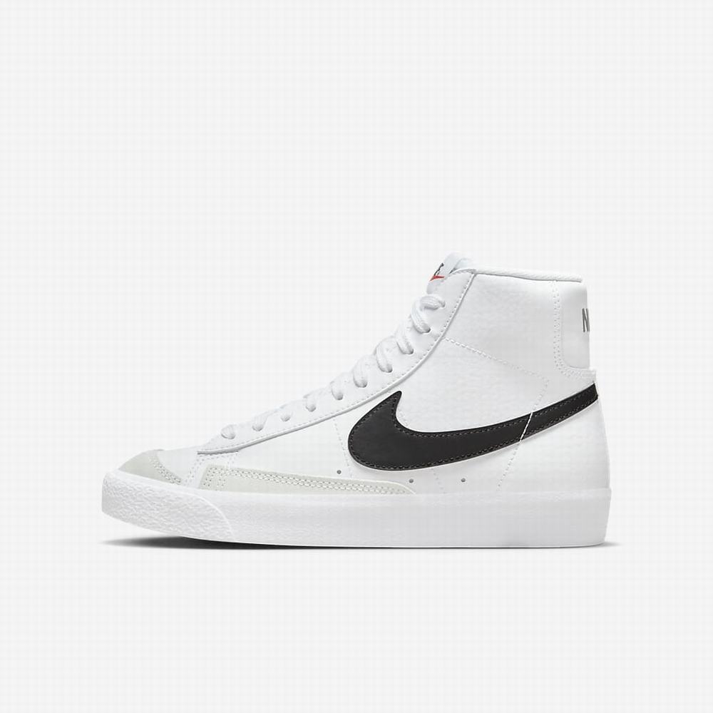 Tenisky Nike Blazer Mid \'77 Detske Biele Oranžové Čierne | SK165709