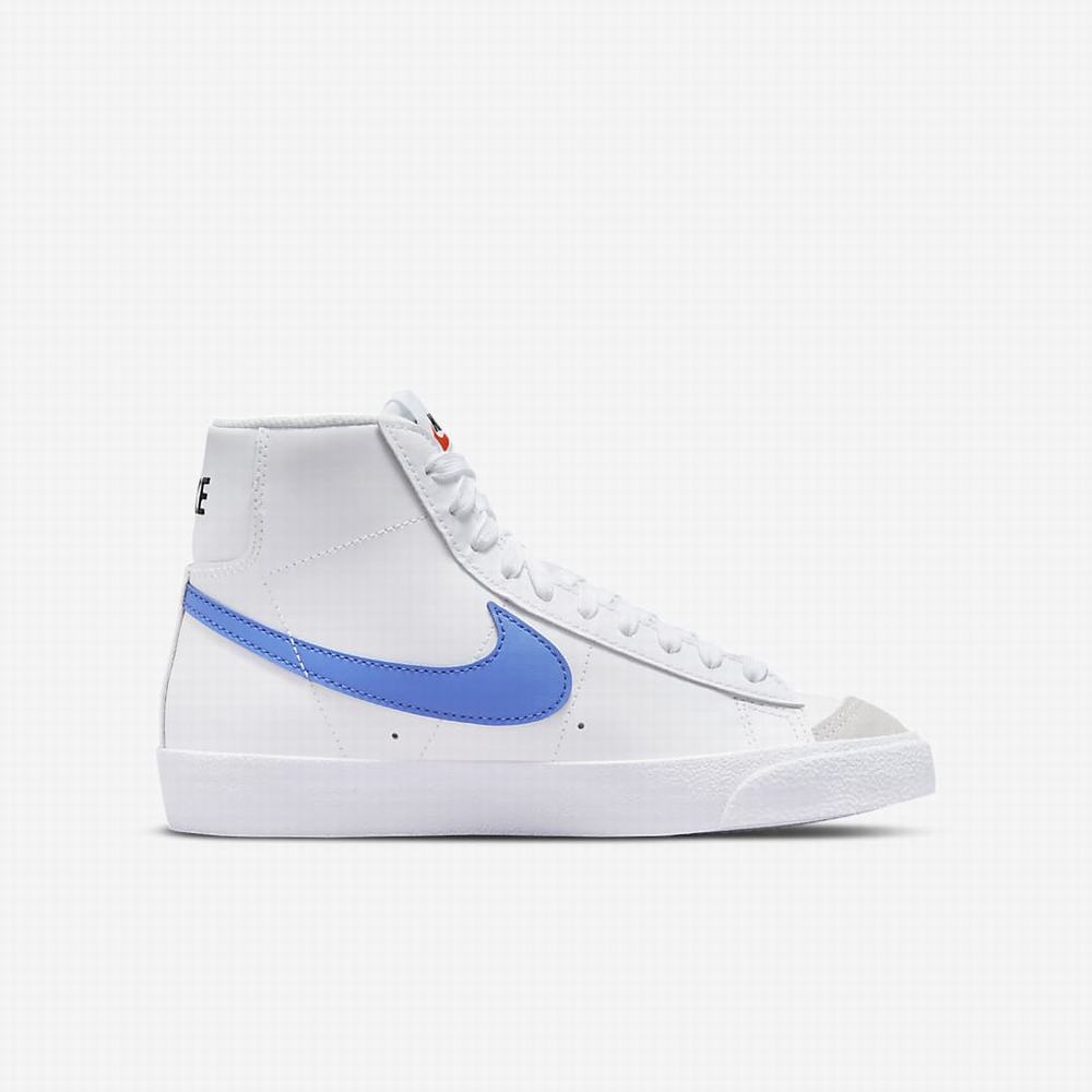 Tenisky Nike Blazer Mid '77 Detske Biele Modre Čierne Červené | SK398015