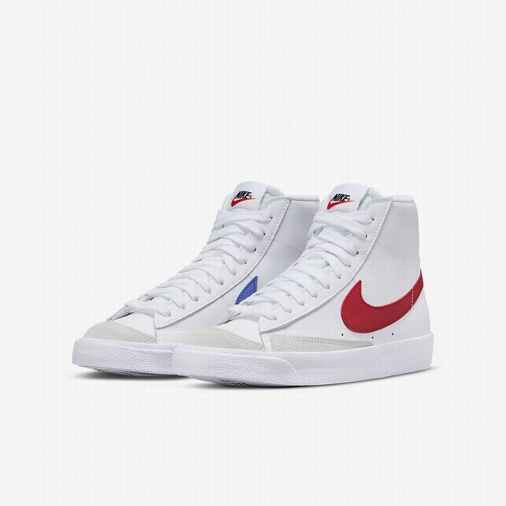 Tenisky Nike Blazer Mid '77 Detske Biele Modre Čierne Červené | SK398015