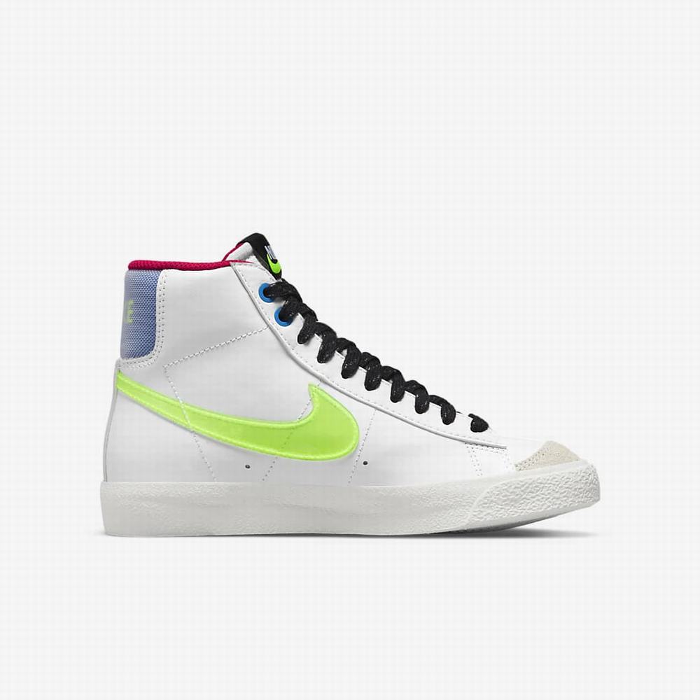 Tenisky Nike Blazer Mid '77 Detske Biele Kráľovská Modrá | SK548916