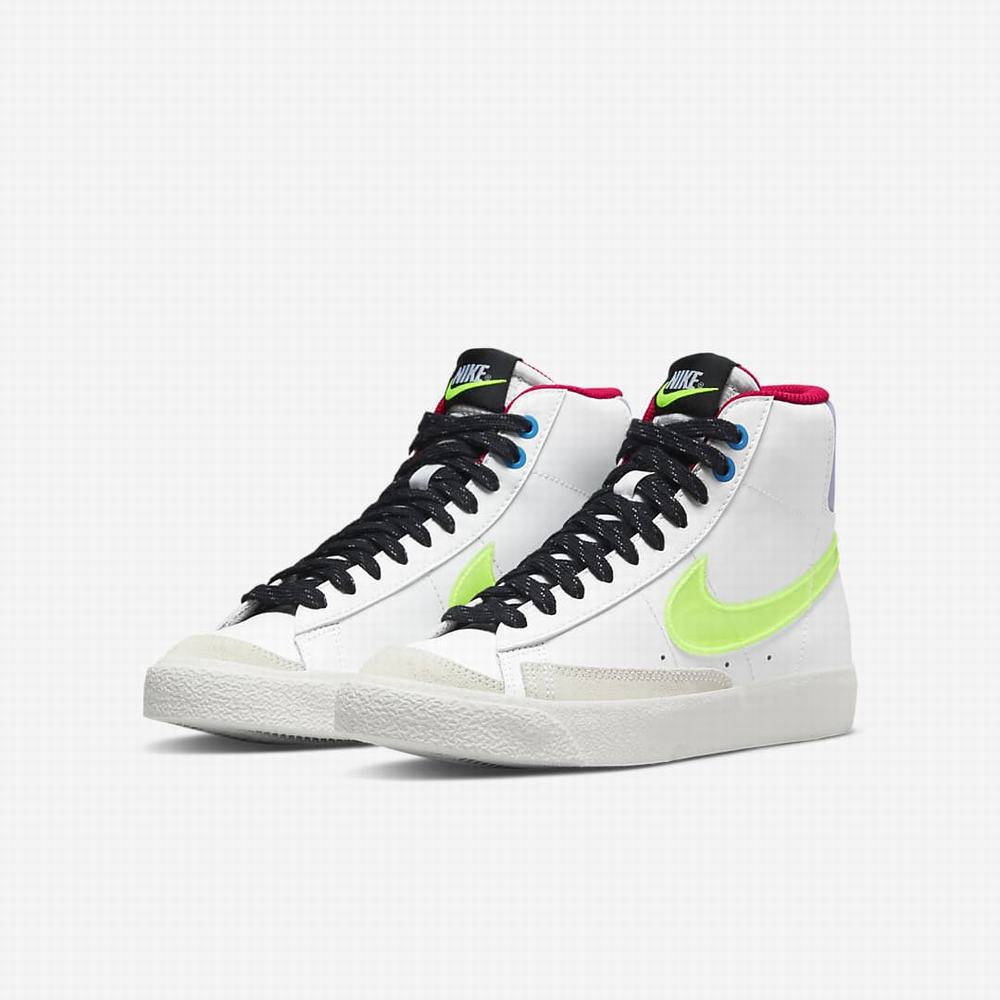 Tenisky Nike Blazer Mid '77 Detske Biele Kráľovská Modrá | SK548916