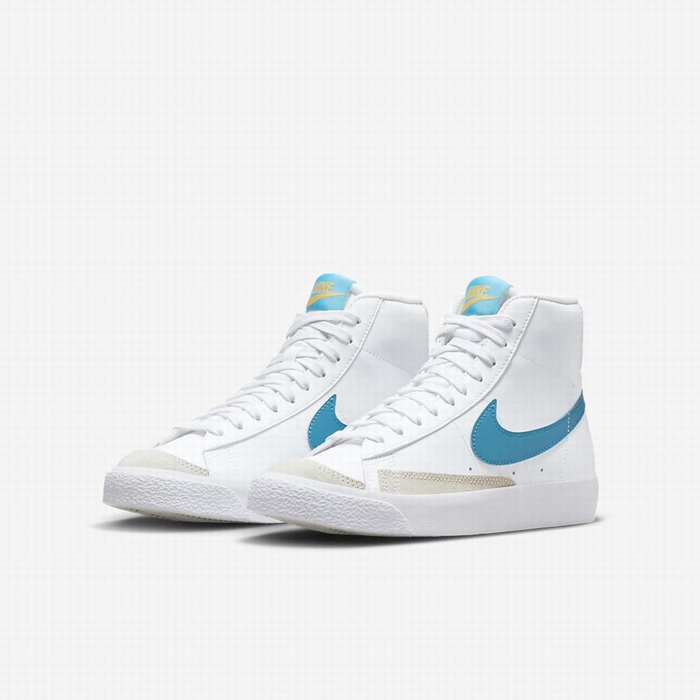 Tenisky Nike Blazer Mid '77 Detske Biele Žlté Modre | SK802561