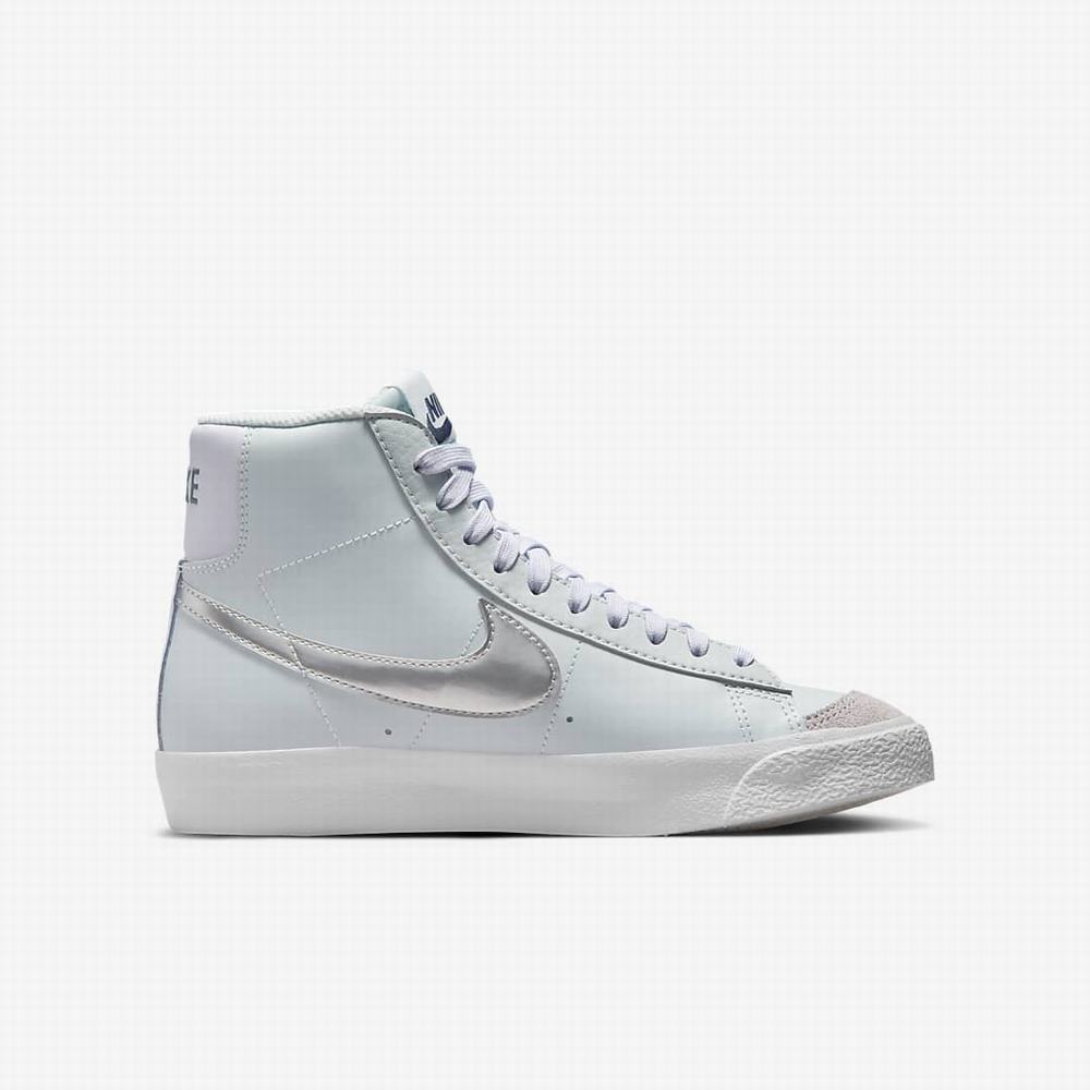 Tenisky Nike Blazer Mid '77 Detske Platina Nachový Modre Metal Strieborne | SK694108