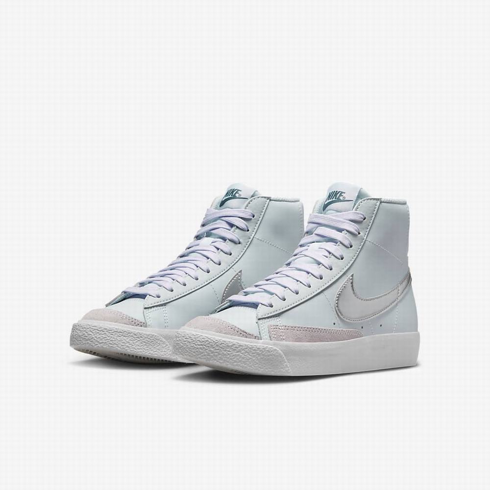 Tenisky Nike Blazer Mid '77 Detske Platina Nachový Modre Metal Strieborne | SK694108