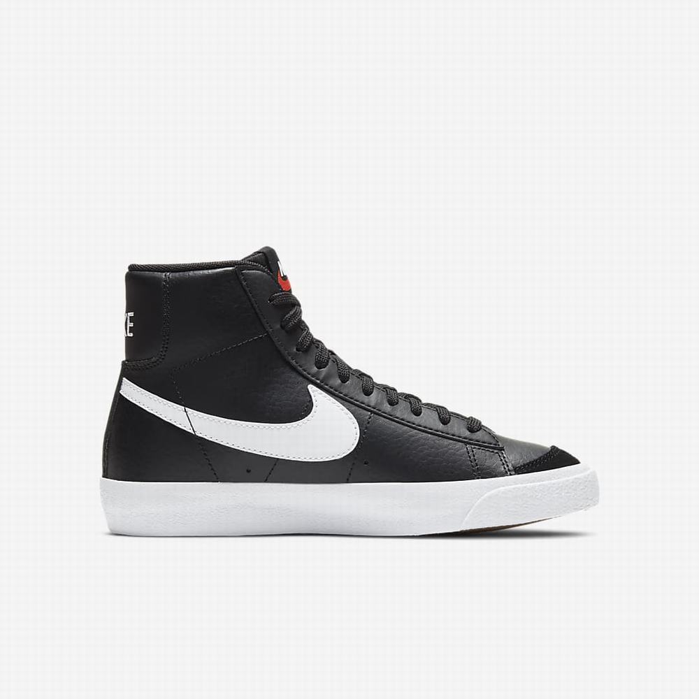 Tenisky Nike Blazer Mid '77 Detske Čierne Biele Oranžové | SK180546