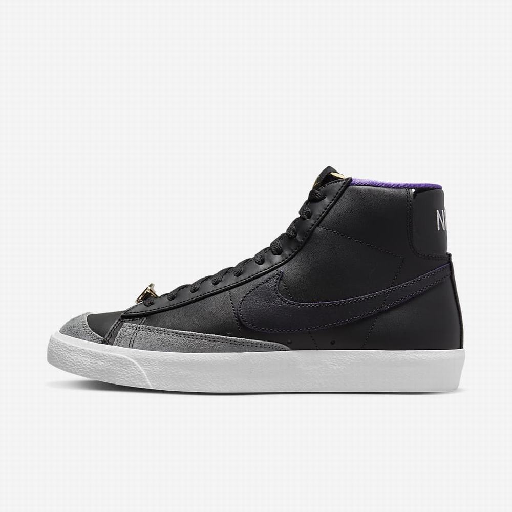 Tenisky Nike Blazer Mid \'77 EMB Panske Čierne Siva Biele Nachový | SK209465