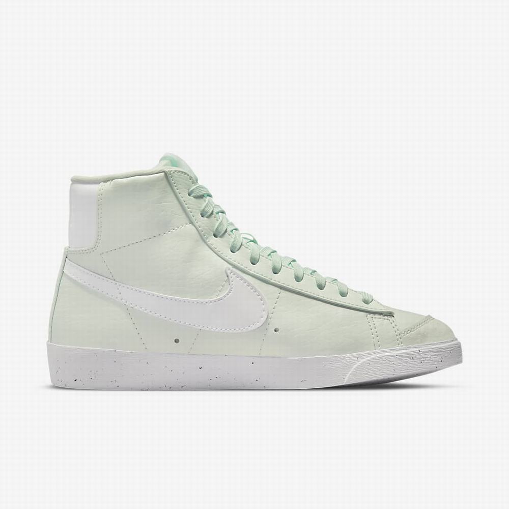 Tenisky Nike Blazer Mid '77 Next Nature Damske Zelene Čierne Biele | SK675013