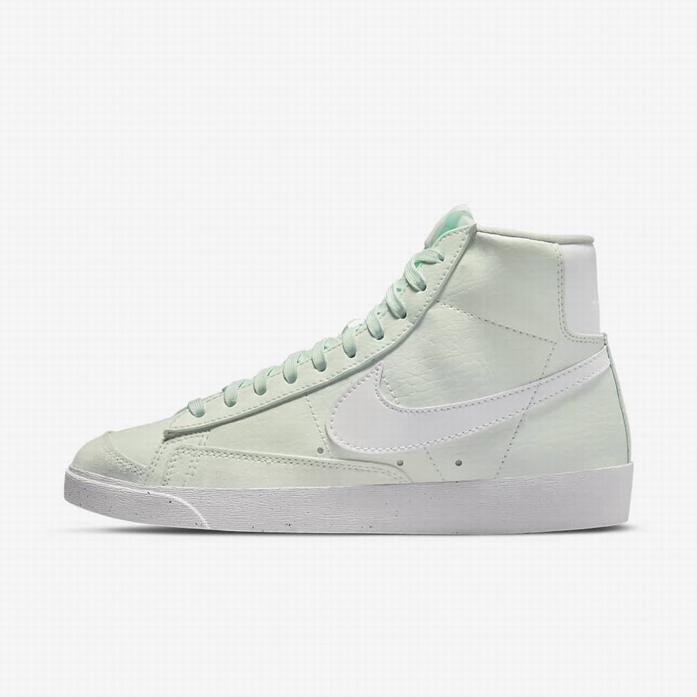 Tenisky Nike Blazer Mid \'77 Next Nature Damske Zelene Čierne Biele | SK675013