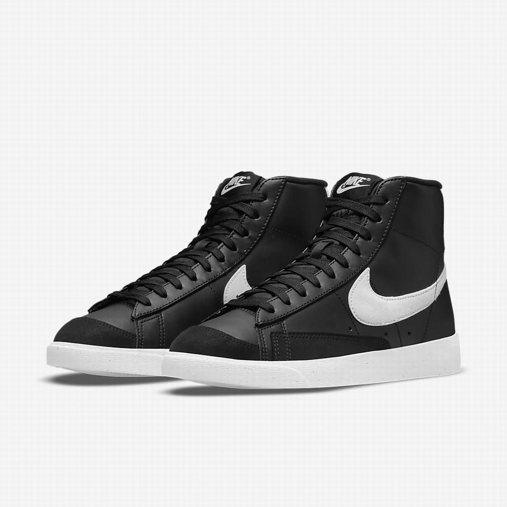 Tenisky Nike Blazer Mid '77 Next Nature Damske Čierne Biele | SK804219