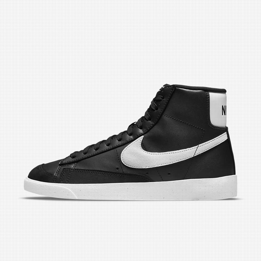 Tenisky Nike Blazer Mid \'77 Next Nature Damske Čierne Biele | SK804219