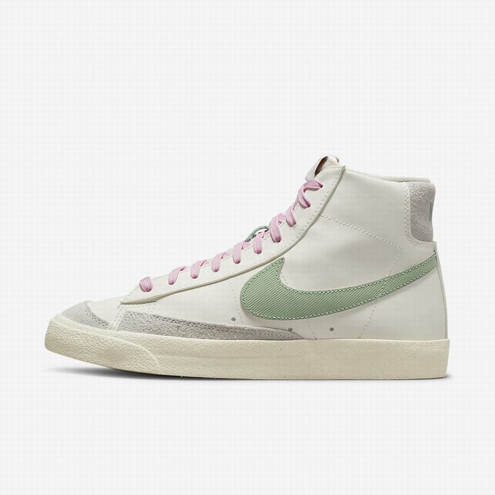 Tenisky Nike Blazer Mid \'77 PRM Panske Béžové Zelene | SK569413