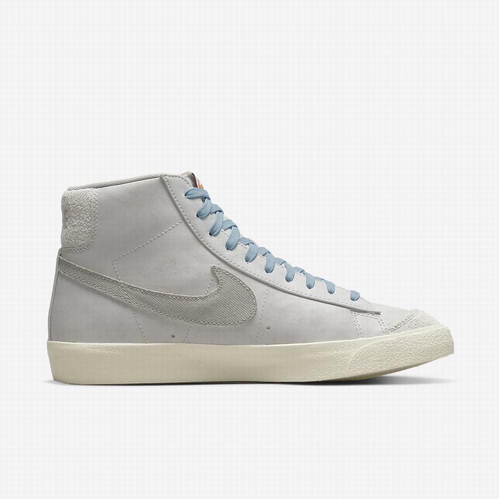 Tenisky Nike Blazer Mid '77 PRM Panske Siva Siva Oranžové Svetlo Siva | SK078293