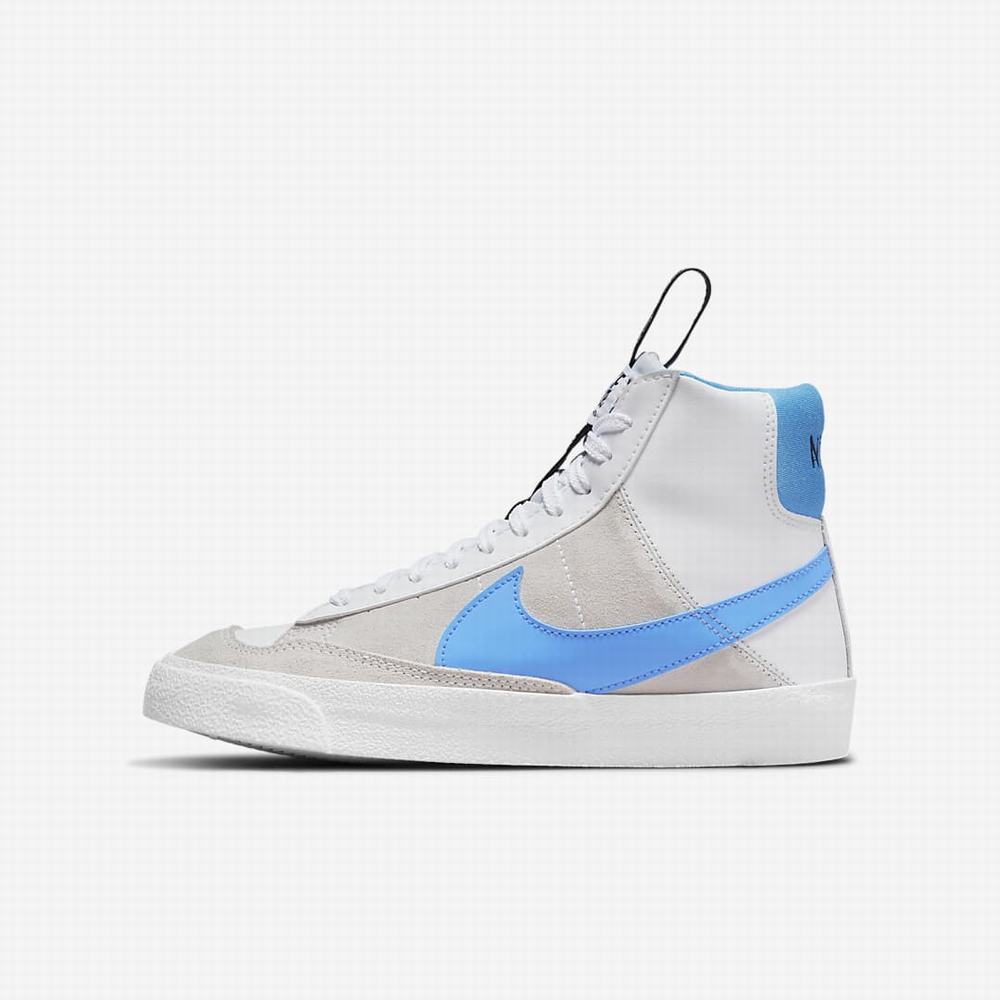 Tenisky Nike Blazer Mid \'77 SE Dance Detske Biele Čierne Modre | SK560849