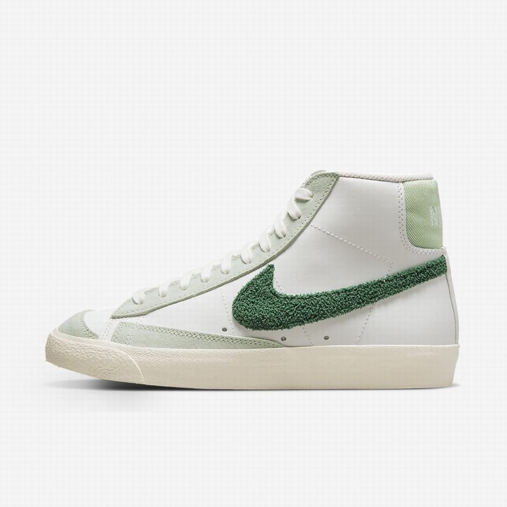 Tenisky Nike Blazer Mid \'77 Vintage Damske Biele Svetlo Strieborne Oranžové Zelene | SK348152