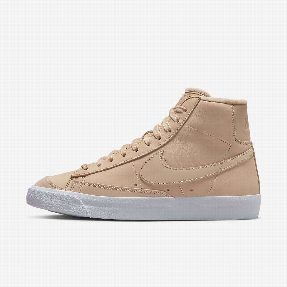 Tenisky Nike Blazer Mid Premium Damske Hnede Biele Hnede | SK158497