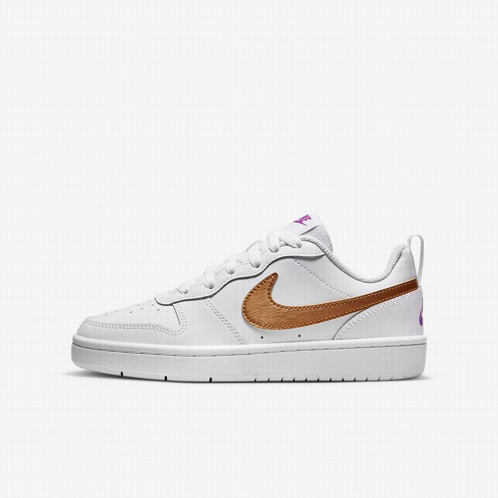 Tenisky Nike Court Borough Low 2 SE Detske Biele Siva | SK691473