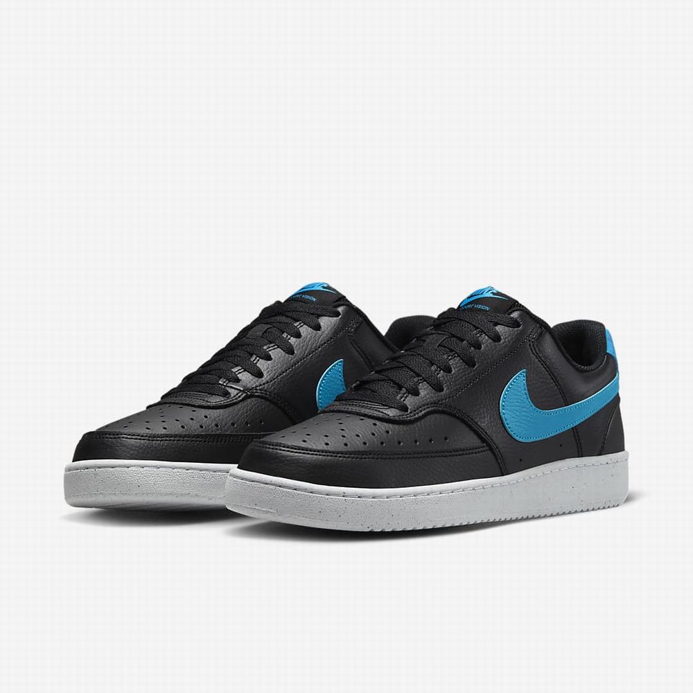 Tenisky Nike Court Vision Low Next Nature Panske Čierne Biele Modre | SK041579