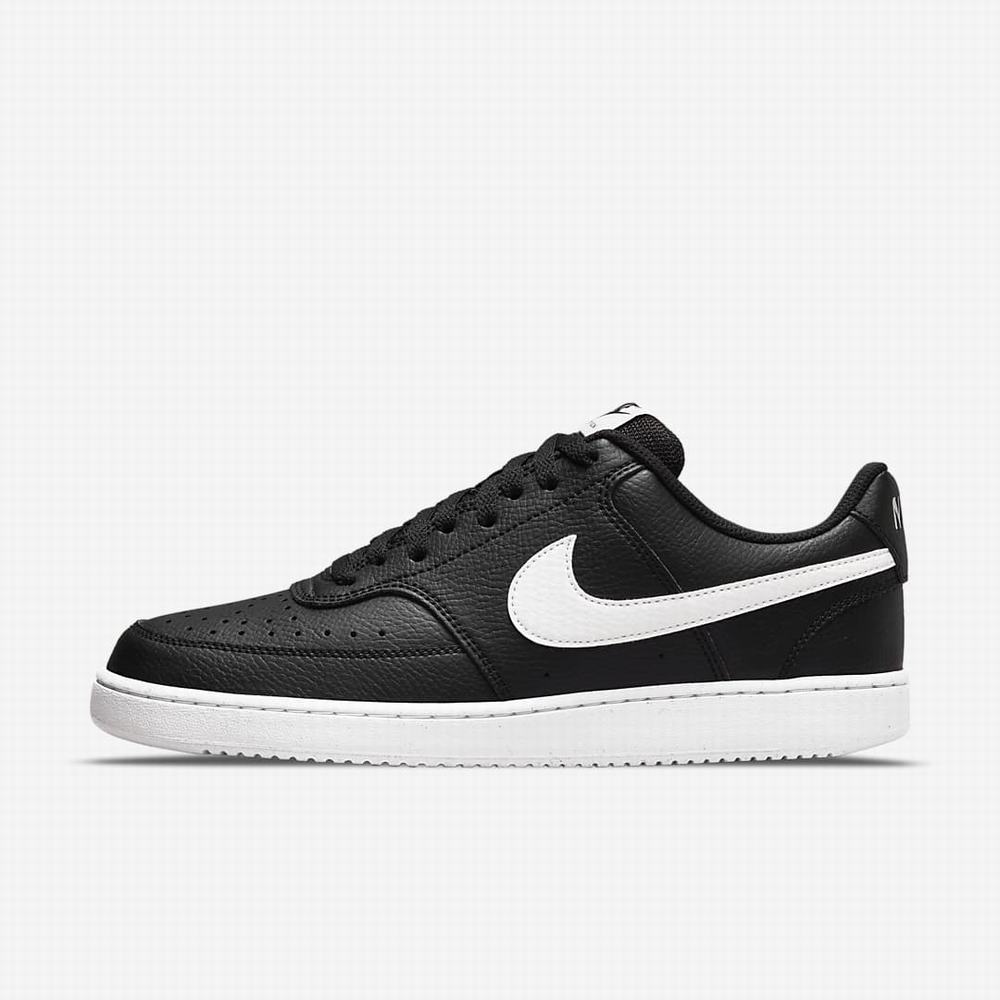 Tenisky Nike Court Vision Low Next Nature Panske Čierne Biele | SK723016