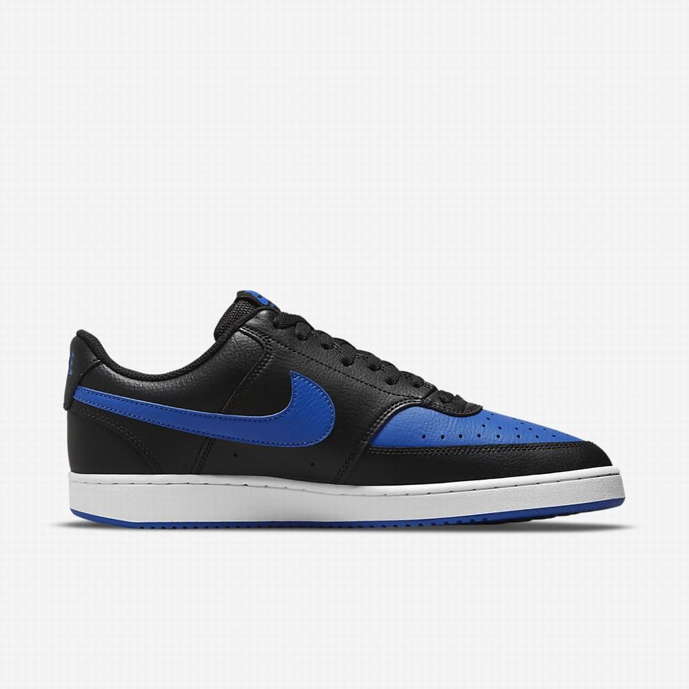 Tenisky Nike Court Vision Low Panske Čierne Biele Kráľovská Modrá | SK648273