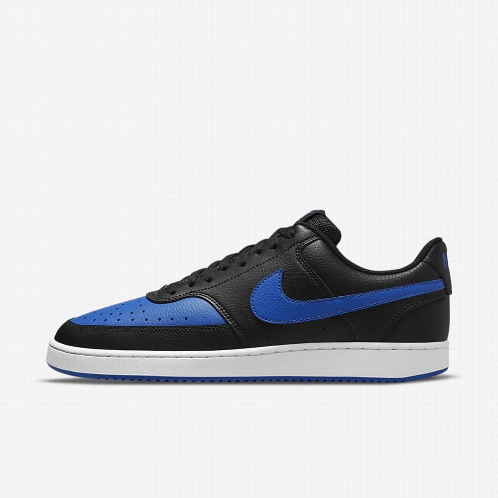 Tenisky Nike Court Vision Low Panske Čierne Biele Kráľovská Modrá | SK648273