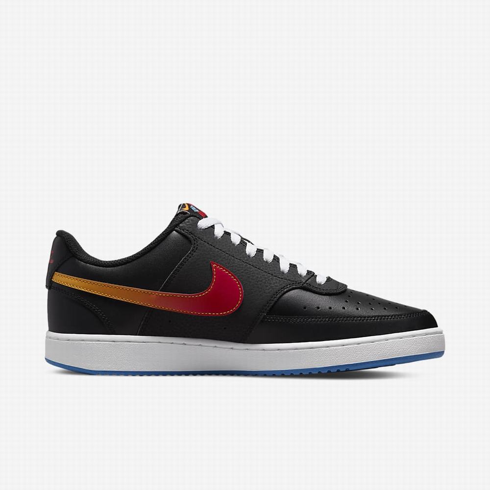 Tenisky Nike Court Vision Low Panske Čierne Červené Zlate Viacfarebný | SK940753