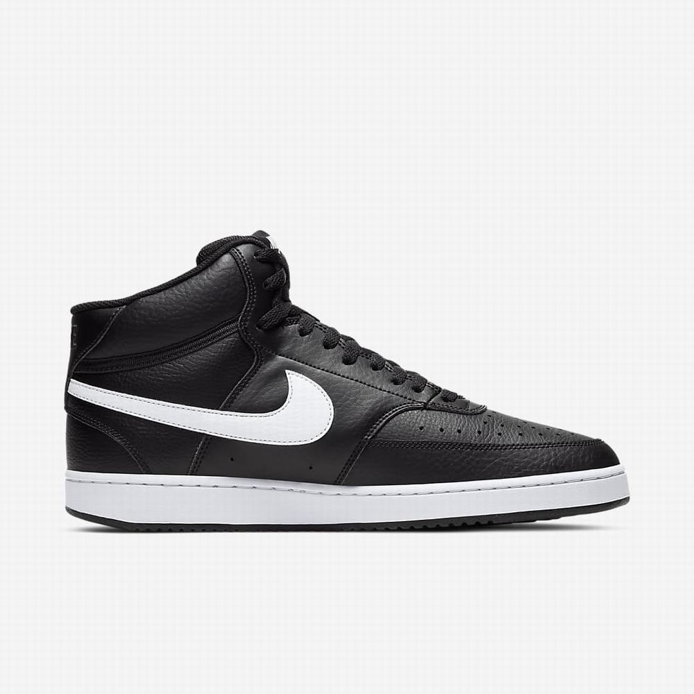 Tenisky Nike Court Vision Mid Panske Čierne Biele | SK401532