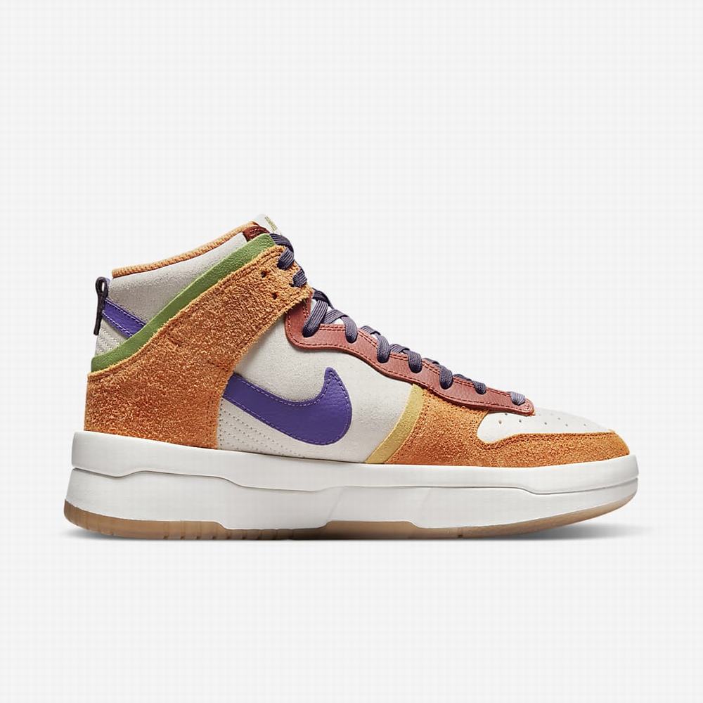 Tenisky Nike Dunk High Up Premium Damske Béžové Nachový | SK068792