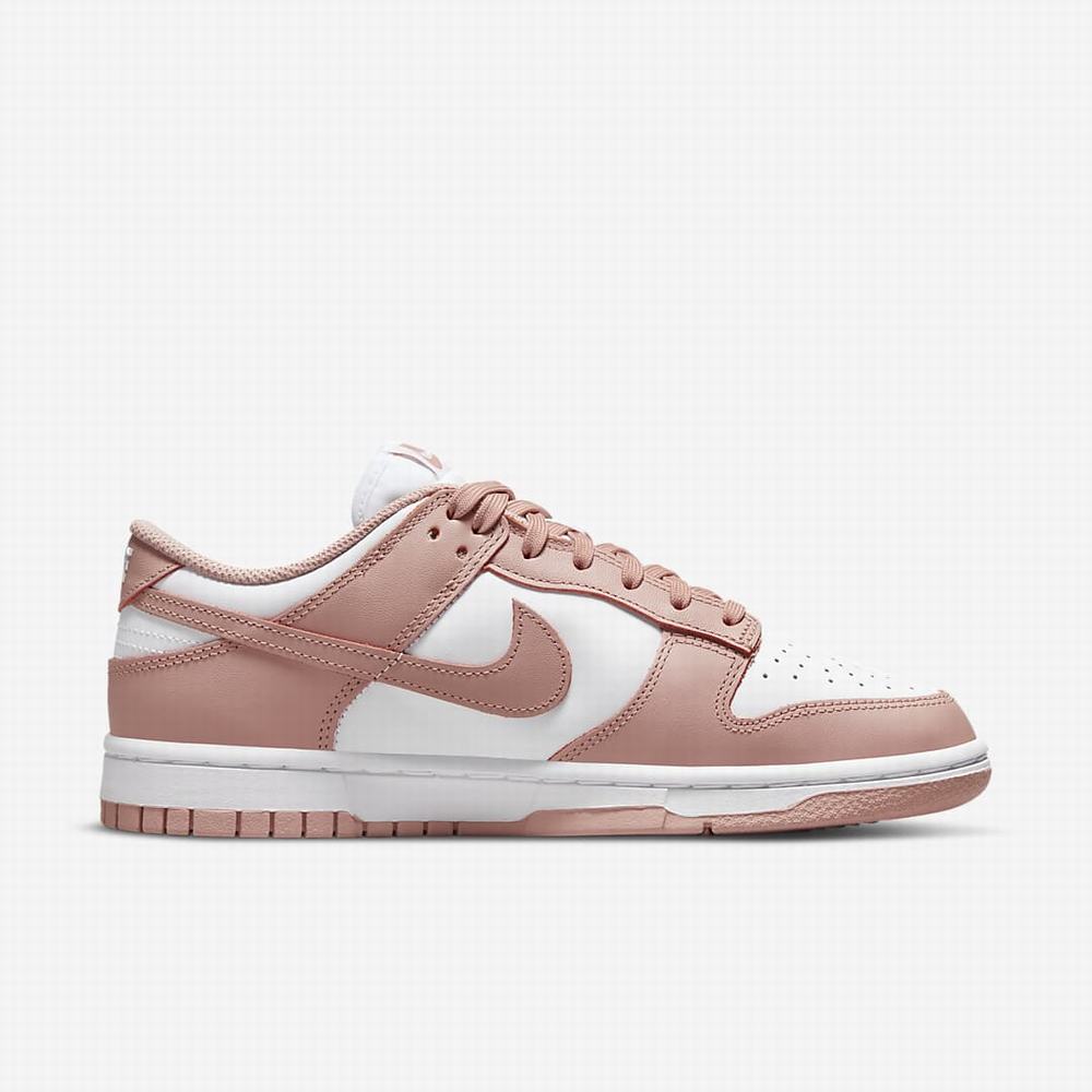 Tenisky Nike Dunk Low Damske Biele Ruzove | SK458261