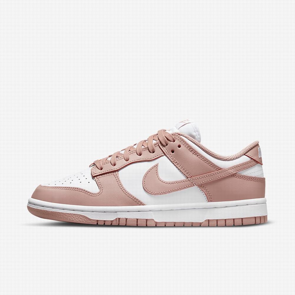 Tenisky Nike Dunk Low Damske Biele Ruzove | SK458261