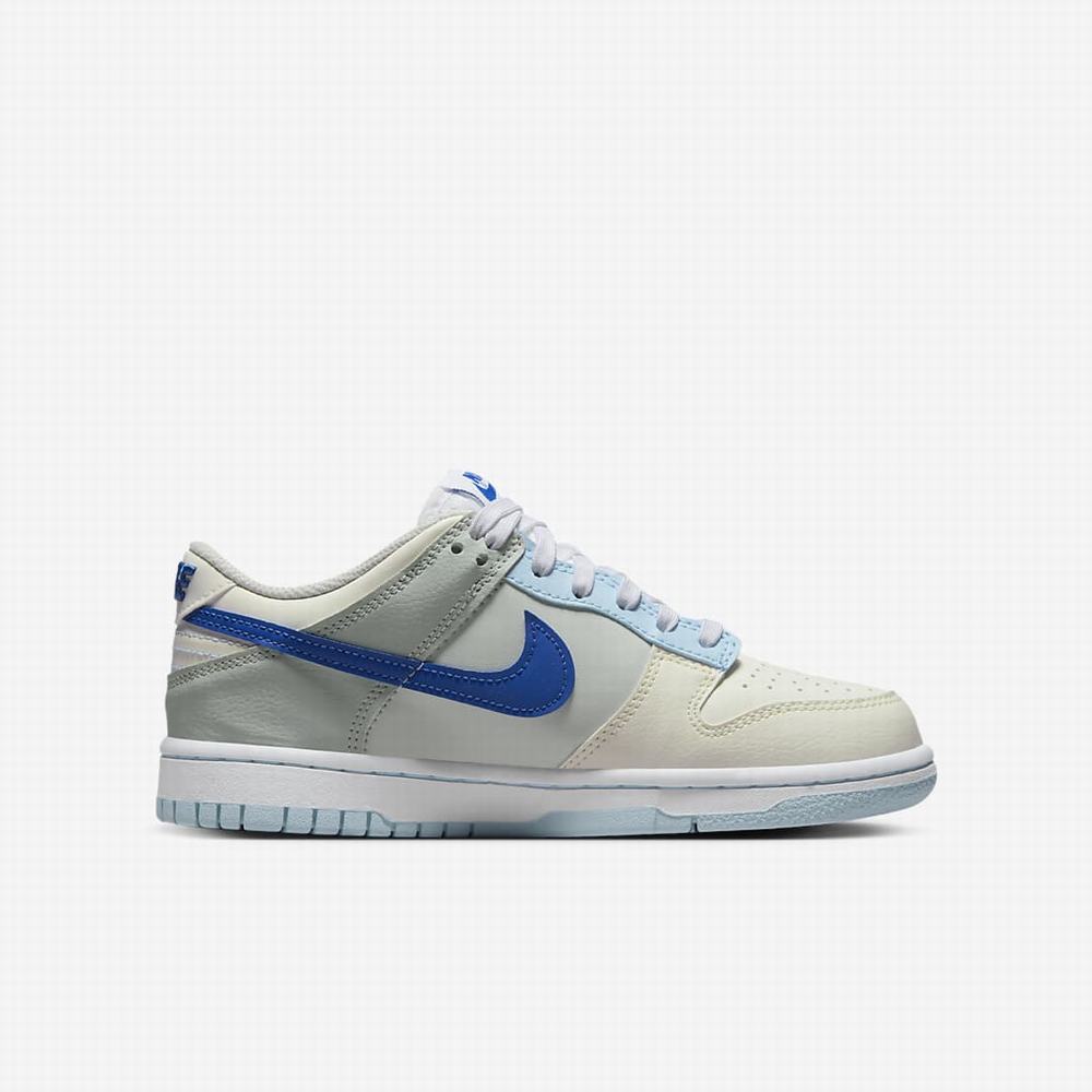 Tenisky Nike Dunk Low Detske Biele Kráľovská Modrá | SK537128