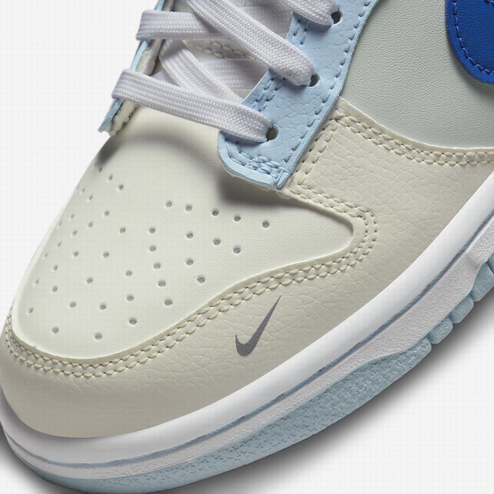 Tenisky Nike Dunk Low Detske Biele Kráľovská Modrá | SK537128