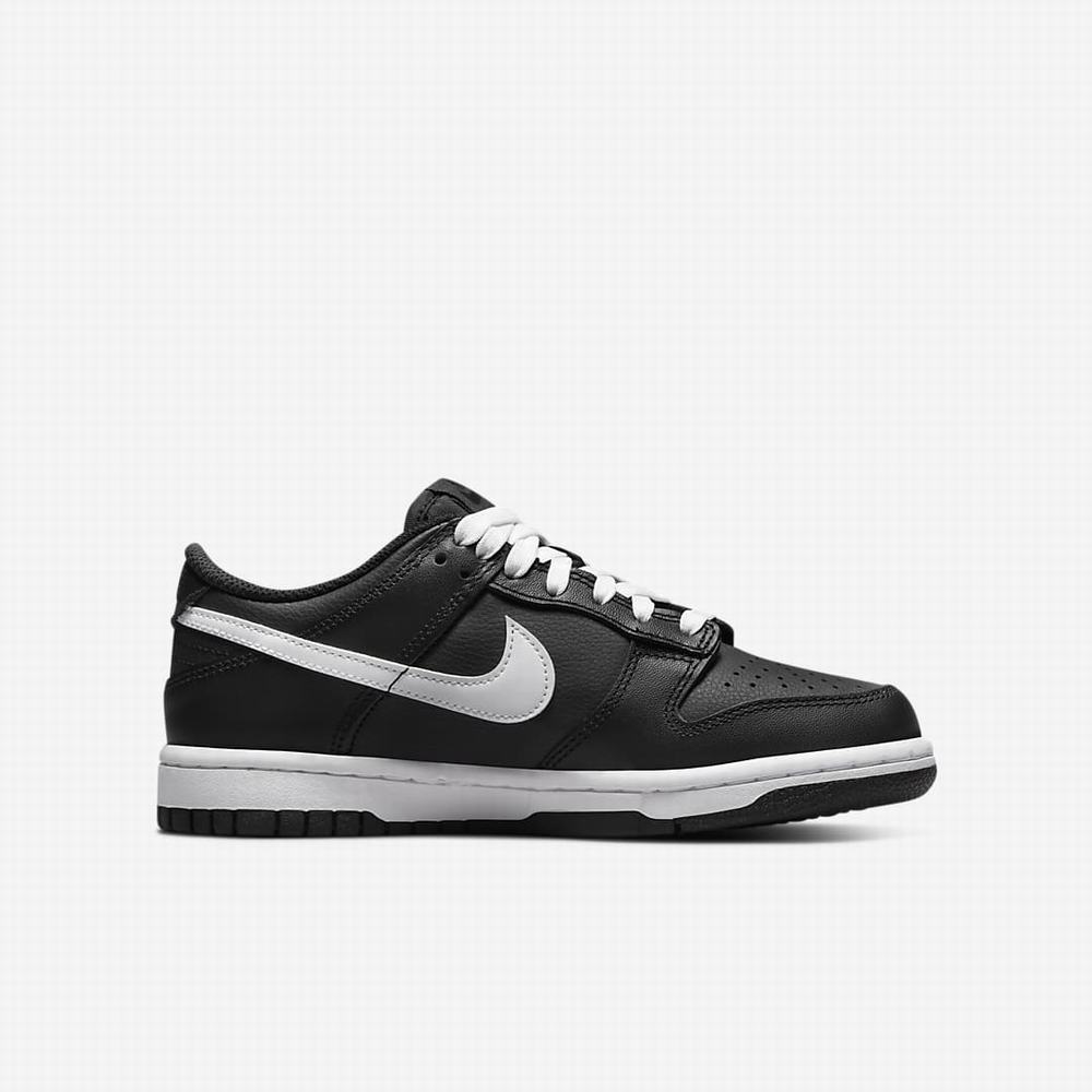 Tenisky Nike Dunk Low Detske Čierne Biele | SK786901