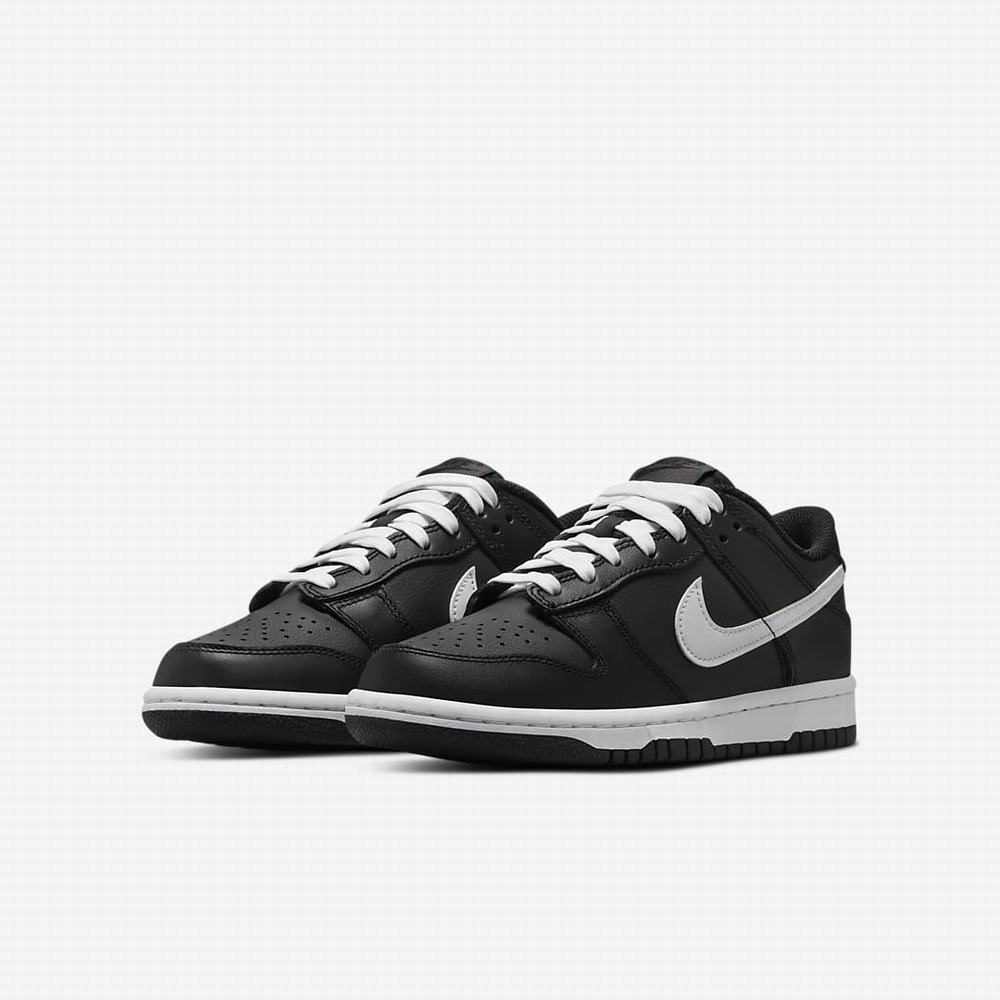 Tenisky Nike Dunk Low Detske Čierne Biele | SK786901