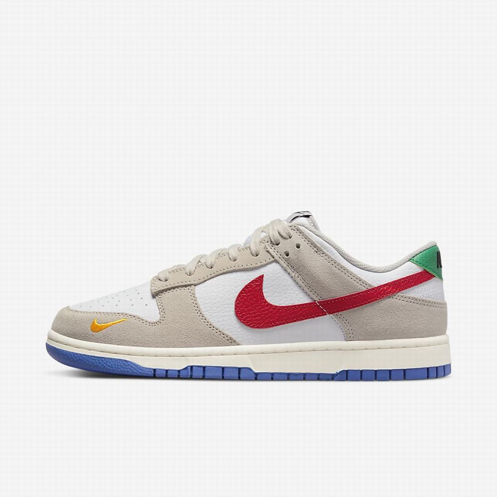 Tenisky Nike Dunk Low Panske Svetlo Siva Biele Kráľovská Modrá Červené | SK637819